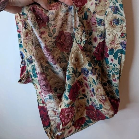 Vintage Sag Harbor Petites Sleeveless Rose Floral Print Sheath Dress Women Small - Picture 9 of 12